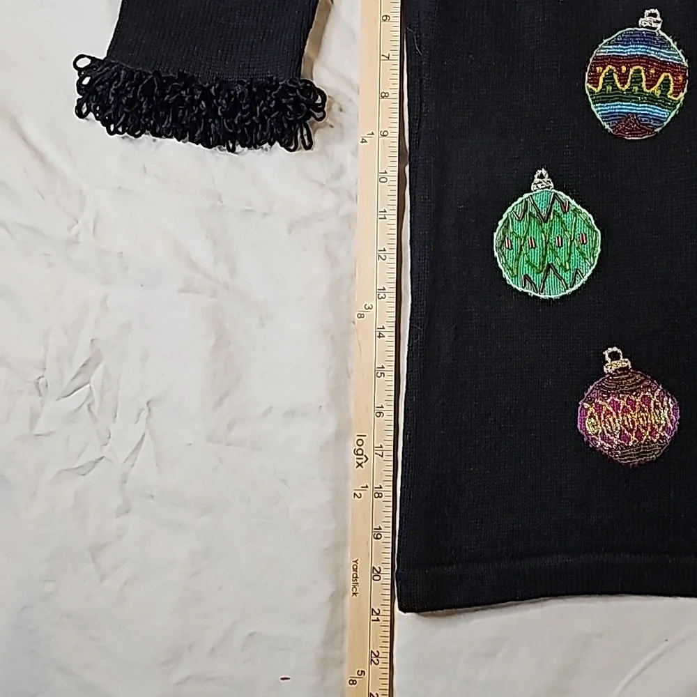 EUC: CHRISTMAS Sweater Storybook Knits Size M 3/4 length - Picture 7 of 7